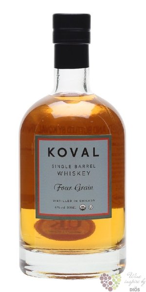 Koval „ Four grain ” Single barrel Illinois whiskey 47% vol.  0.05 l