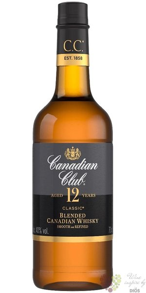 Canadian Club aged 12 years Canadian whisky  40% vol.  0.70 l