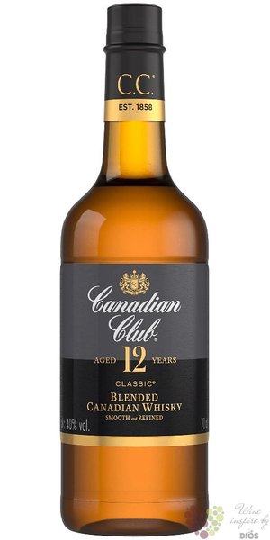 Canadian Club  Small batch classic  aged 12 years Canadian whisky 40% vol.   0.70 l