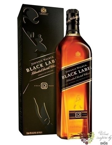 Johnnie Walker „ Black label ” 12 years old Scotch whisky 40% vol.  0.70 l