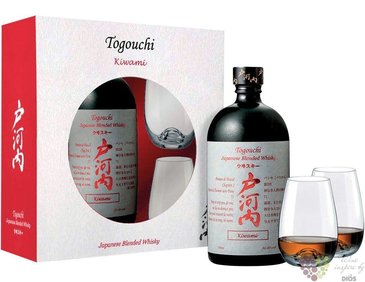 Togouchi „ Kiwami ” 2glass set blended Japanese whisky 40% vol.  0.70 l
