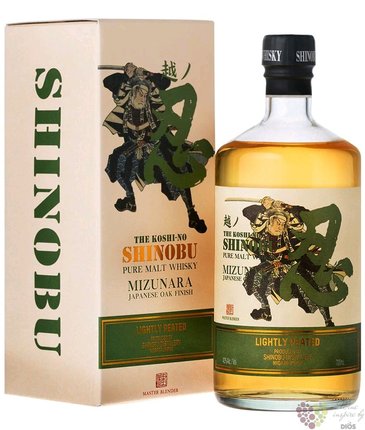 Koshi-No Shinobu „ Mizunara Wood Lightly peated ” pure malt  Japanese whisky 43% vol.