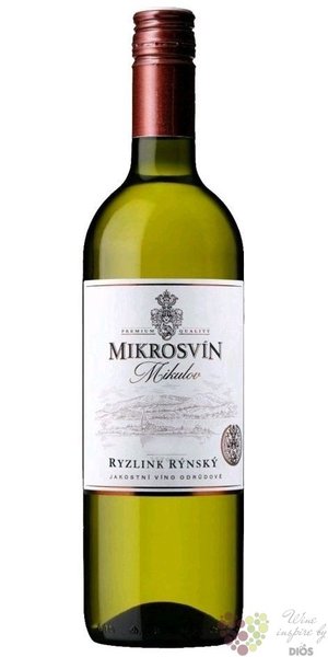 Ryzlink rýnský „ Standard line ” 2023 pozdní sběr jakostní odrůdové víno Mikrosvín  0.75 l