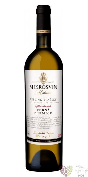 Ryzlink vlask Traditional line  Purmice  2018 vbr z hrozn Mikrosvn0.75 l