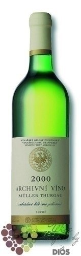 Muller Thurgau  Archivn vno  2000 jakostn odrdov vno Znovn Znojmo    0.75 l