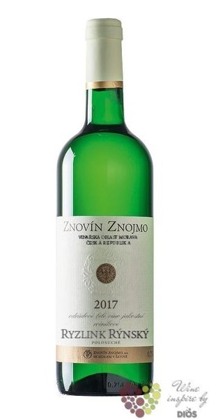 Ryzlink rnsk 2016 jakostn vno Znovn Znojmo  0.75 l